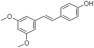 结构式 CAS# 537-42-8, 紫檀芪; 3,5-二甲氧基-4'-羟基二苯乙烯