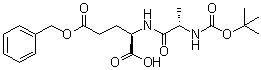 structure of CAS# 53759-36-7, N-[N-[(1,1-Dimethylethoxy)carbonyl]-L-alanyl]-D-glutamic acid 5-(phenylmethyl) ester