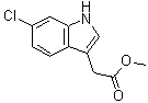 结构式 CAS# 53859-25-9, 6-氯吲哚基-3-乙酸甲酯