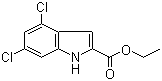 结构式 CAS# 53995-82-7, 4,6-二氯吲哚-2-甲酸乙酯
