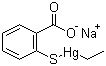 结构式 CAS# 54-64-8, 硫柳汞钠; 乙汞硫水杨酸钠盐