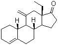 结构式 CAS# 54024-21-4, 13-乙基-11-亚甲基-4-雌烯-17-酮