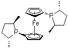 结构式 CAS# 540475-45-4, 1,1'-双[(2R,5R)-2,5-二甲基-1-磷杂环戊基]二茂铁