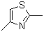 structure of CAS# 541-58-2, 2,4-Dimethylthiazole;2,4-Dimethyl thiazole