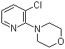 structure of CAS# 54231-36-6, 3-Chloro-2-morpholinopyridine;4-(3-Chloro-2-pyridinyl)morpholine