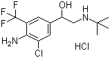结构式 CAS# 54240-36-7, 盐酸马布特罗; 1-[4-氨基-3-氯-5-(三氟甲基)苯基]-2-(叔丁基氨基)乙醇盐酸盐