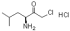 (S)-3-Amino-1-chloro-5-methyl-2-hexanone hydrochloride molecular structure (CAS 54518-92-2)