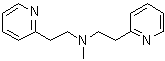 结构式 CAS# 5452-87-9, N-甲基-N-[2-(2-吡啶基)乙基]-2-吡啶乙胺