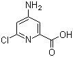 structure of CAS# 546141-56-4, 4-Amino-6-chloro-2-pyridinecarboxylic acid