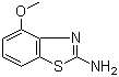 结构式 CAS# 5464-79-9, 2-氨基-4-甲氧基苯并噻唑