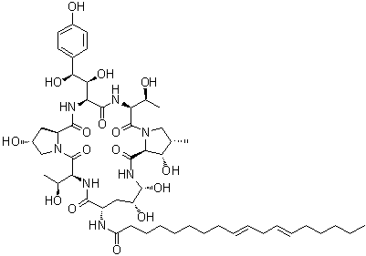 结构式 CAS# 54651-05-7, 棘白菌素B