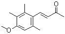 结构式 CAS# 54757-47-0, 4-(4-甲氧基-2,3,6-三甲基苯基)丁-3-烯-2-酮