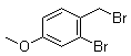 structure of CAS# 54788-18-0, 2-Bromo-4-methoxybenzyl bromide;2-Bromo-1-(bromomethyl)-4-methoxybenzene; 2-Bromo-1-bromomethyl-4-methoxybenzene