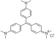 structure of CAS# 548-62-9, Basic Violet 3;[4-[4,4'-Bis(dimethylamino)benzhydrylidene]cyclohexa-2,5-dien-1-ylidene]dimethylammonium chloride; Methyl violet; Crystal Violet; C.I. 42555; Gentian Violet