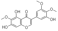 structure of CAS# 548-76-5, Irigenin;5,7-Dihydroxy-3-(3-hydroxy-4,5-dimethoxyphenyl)-6-methoxy-4H-1-benzopyran-4-one