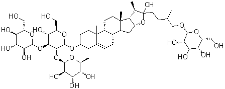 结构式 CAS# 54848-30-5, 原纤细薯蓣皂甙