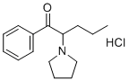 structure of CAS# 5485-65-4, 1-Phenyl-2-(pyrrolidin-1-yl)pentan-1-one hydrochloride
