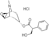 structure of CAS# 55-16-3, (-)-Scopolamine hydrochloride;Hyoscine hydrochloride