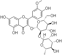 结构式 CAS# 55033-90-4, 异鼠李素-3-O-新橙皮糖苷