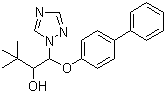 结构式 CAS# 55179-31-2, 联苯三唑醇; 双苯三唑醇; 1-联苯氧基-3,3-二甲基-1-(1H-1,2,4-三唑-1-基)-2-丁醇