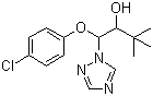 structure of CAS# 55219-65-3, Triadimenol;alpha-tert-butyl-beta-(4-chlorophenoxy)-1H-1,2,4-triazole-1-ethanol
