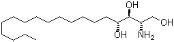 structure of CAS# 554-62-1, (2S,3S,4R)-2-Amino-1,3,4-octadecanetriol;Phytosphingosine; (+)-D-ribo-Phytosphingosine; 4-D-Hydroxysphinganine; 4D-Hydroxysphinganine; C18-Phytosphingosine; D-ribo-1,3,4-Trihydroxy-2-aminooctadecane