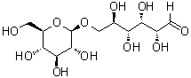 结构式 CAS# 554-91-6, 6-O-beta-D-吡喃葡萄糖基-D-葡萄糖; 苦杏仁糖