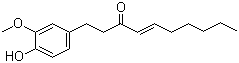 结构式 CAS# 555-66-8, 6-姜烯酚; (E)-1-(4-羟基-3-甲氧基苯基)癸-4-烯-3-酮