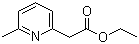 structure of CAS# 5552-83-0, Ethyl 6-methyl-2-pyridylacetate;(6-Methylpyridin-2-yl)acetic acid ethyl ester; Ethyl 6-methyl-2-pyridineacetate