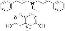 structure of CAS# 5560-59-8, Alverine citrate;N-Ethyl-3,3'-diphenyldipropylamine citrate