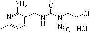 结构式 CAS# 55661-38-6, 盐酸尼莫司汀; 1-[(4-氨基-2-甲基-5-嘧啶基)甲基]-3-(2-氯乙基)-3-亚硝基脲盐酸盐