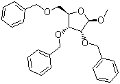 结构式 CAS# 55725-85-4, 1-甲氧基-2,3,5-三苄氧基-beta-D-呋喃核糖