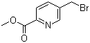 structure of CAS# 55876-84-1, Methyl 5-(bromomethyl)pyridine-2-carboxylate;5-(Bromomethyl)pyridine-2-carboxylic acid methyl ester