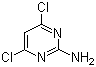 结构式 CAS# 56-05-3, 2-氨基-4,6-二氯嘧啶