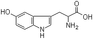 结构式 CAS# 56-69-9, 5-羟基色氨酸; DL-2-氨基-3-(5-羟基吲哚)丙酸