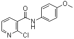 结构式 CAS# 56149-30-5, 2-氯-N-(4-甲氧基苯基)-3-吡啶甲酰胺