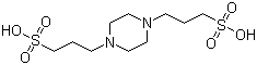 structure of CAS# 5625-56-9, 1,4-Piperazinedipropanesulfonic acid;Piperazine-1,4-dipropanesulphonic acid; Piperazine-N,N'-bis(3-propanesulfonic acid)