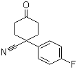 结构式 CAS# 56326-98-8, 4-氰基-4-(4-氟苯基)环己酮