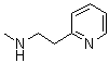 structure of CAS# 5638-76-6, N-Methyl-2-pyridineethanamine;N-[2-(2-Pyridyl)ethyl]-N-methylamine; NSC 42617; OBE 101; Y-G 14; [2-(2-Pyridyl)ethyl]methylamine; beta-Histine