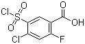 结构式 CAS# 56447-54-2, 4-氯-5-氯磺酰基-2-氟苯甲酸