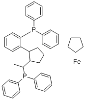 结构式 CAS# 565184-32-9, (R)-(+)-1-[(R)-2-(2'-二苯基膦基苯基)二茂铁]乙基二苯基膦