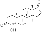 structure of CAS# 566-48-3, Formestane;4-Hydroxyandrost-4-ene-3,17-dione