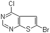 structure of CAS# 56844-12-3, 6-Bromo-4-chlorothieno[2,3-d]pyrimidine
