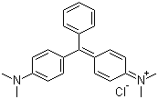 structure of CAS# 569-64-2, Malachite Green;C.I. 42040; [4-[alpha-[4-(Dimethylamino)phenyl]benzylidene]cyclohexa-2,5-dien-1-ylidene]dimethylammonium chloride; Acryl Brilliant Green B