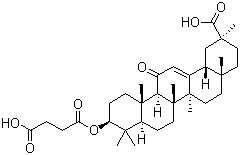 结构式 CAS# 5697-56-3, 甘珀酸; 甘草次酸