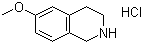 structure of CAS# 57196-62-0, 6-Methoxy-1,2,3,4-tetrahydroisoquinoline hydrochloride