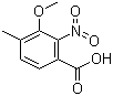结构式 CAS# 57281-77-3, 3-甲氧基-4-甲基-2-硝基苯甲酸