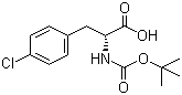 structure of CAS# 57292-44-1, Boc-4-chloro-D-phenylalanine;Boc-D-4-Chlorophe; Boc-p-chloro-D-Phe-OH; Boc-D-Phe(4-Cl)-OH; tert-Butoxycarbonyl-D-4-chlorophenylalanine