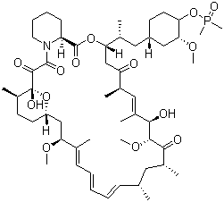 结构式 CAS# 572924-54-0, Deforolimus; AP 23573; MK 8669; 42-(二甲基亚膦酰)雷帕霉素