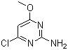 structure of CAS# 5734-64-5, 2-Amino-4-chloro-6-methoxypyrimidine;4-Chloro-6-methoxy-2-pyrimidinamine